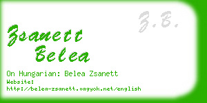 zsanett belea business card